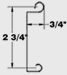 2 3/4" Flat Perforated Slat