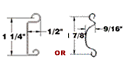 1 1/4" Flat or 2" Curved Slat