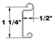 1 1/4" Flat Slat