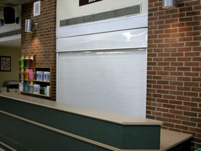 Counter Shutters being utilized in a school cafeteria