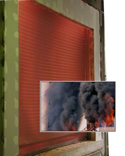 Auto Smoke Fire Tite Rolling Steel Door